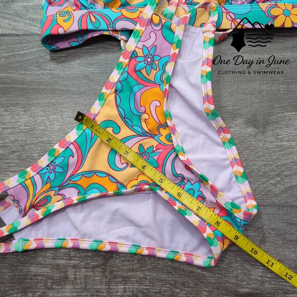 Cupshe Strappy Floral Bikini Swimsuit Size S - Picture 5 of 7